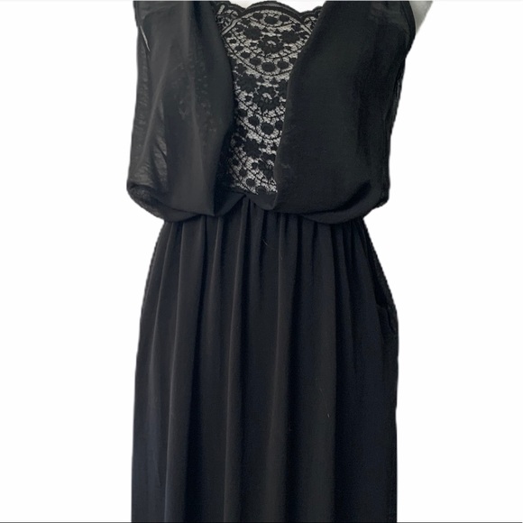 ASOS Black Lace Tank Dress Women's Size 4 - Picture 10 of 16
